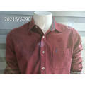 Leisure One-pocket corduroy Garments Men's Red Shirts